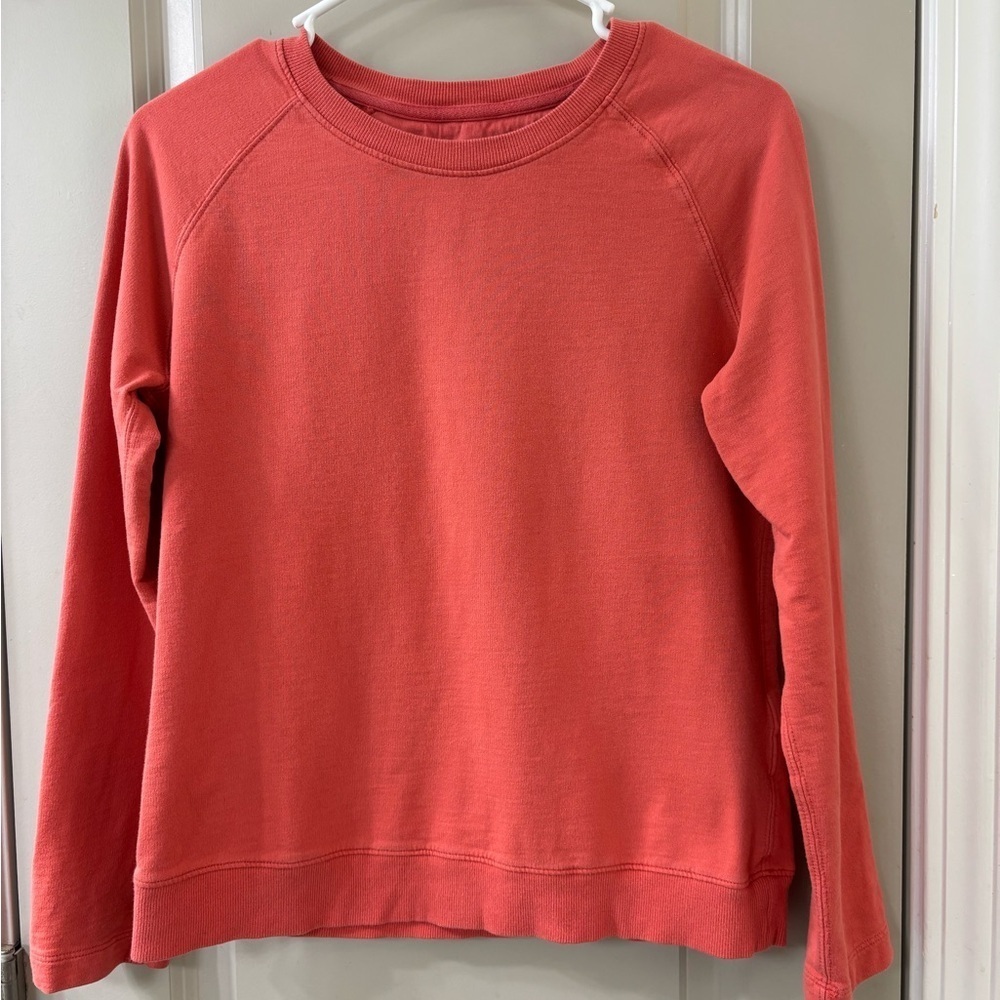 Lands’ End Coral Long Sleeve Sweatshirt